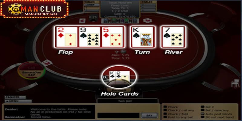 Cách chơi bài Poker trong vòng đánh The Flop