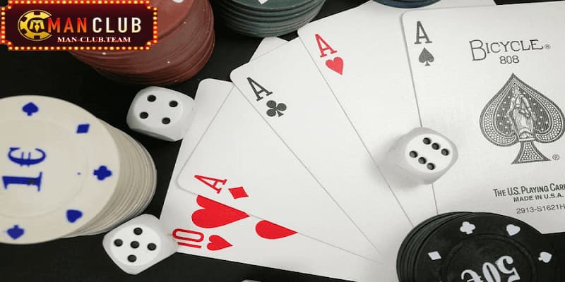 Tứ quý là tổ hợp bài mạnh khá hiếm xuất hiện trong game Poker